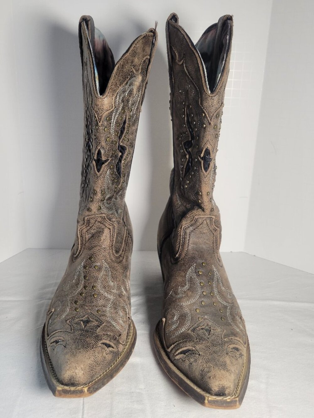 Laredo Lucretia Studded Leather Western Cowboy Boots Women's 9.5M - Picture 2 of 15